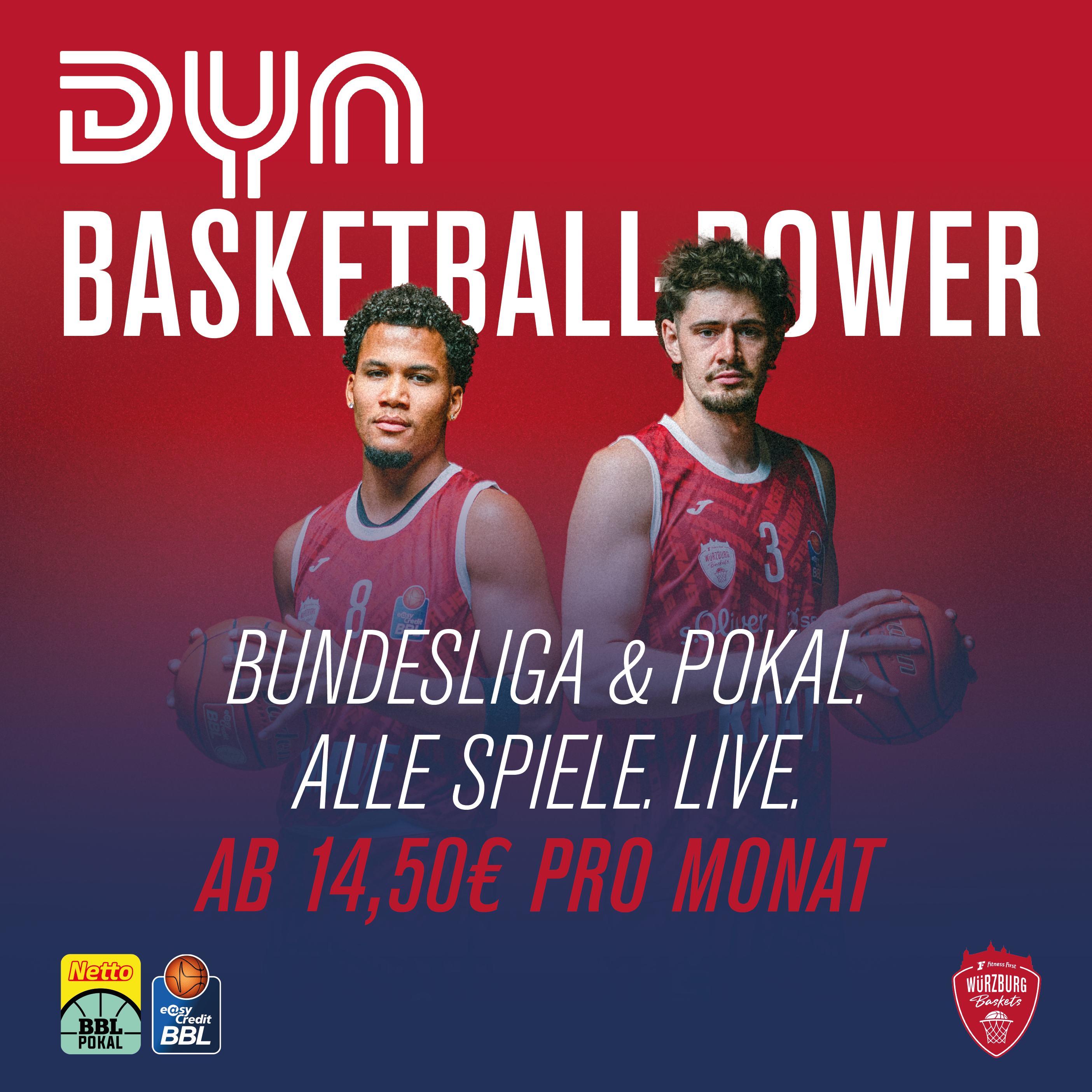 Fitness First Würzburg Baskets live und auf Abruf bei Dyn