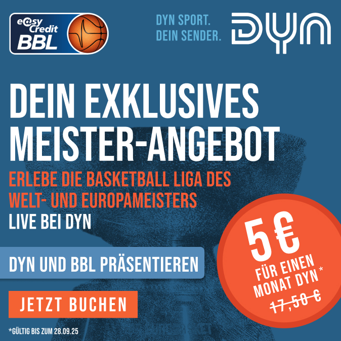 Öffnet FIT/One Würzburg Baskets live und auf Abruf bei Dyn