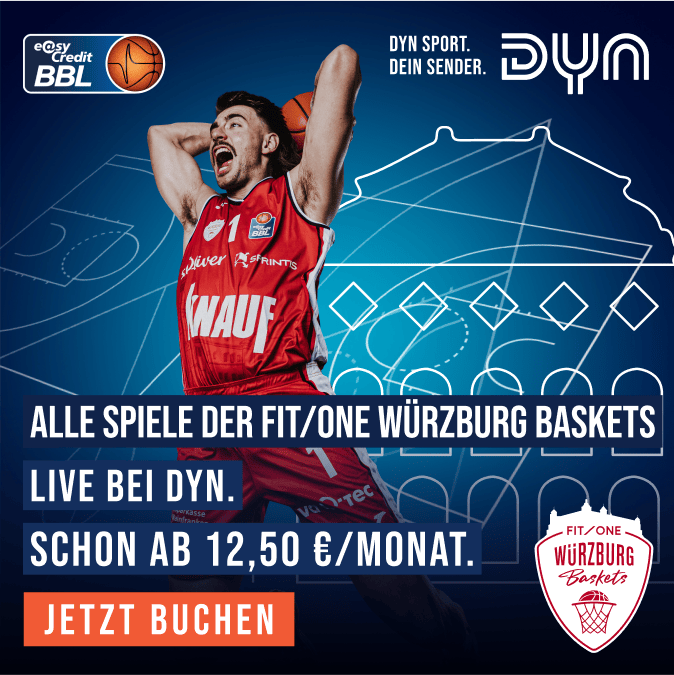 FIT/One Würzburg Baskets live und auf Abruf bei Dyn